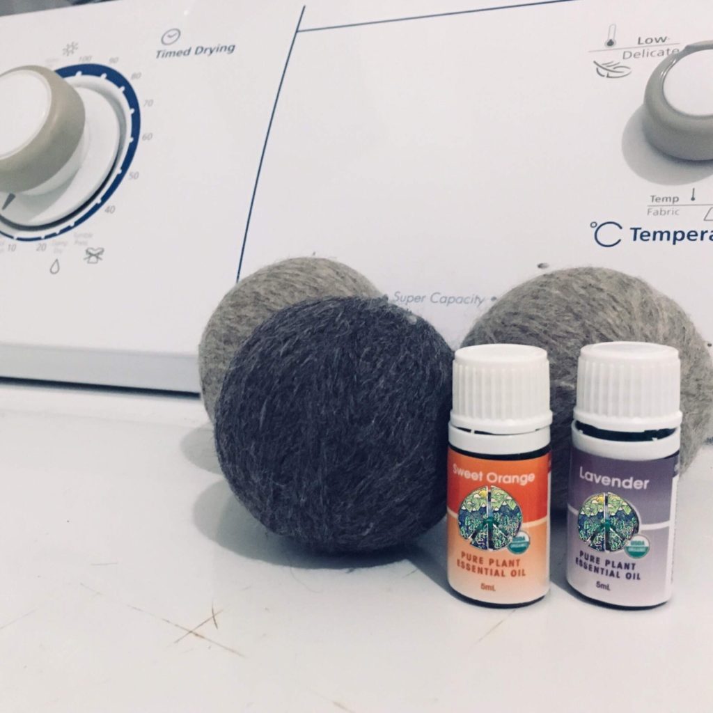 dryer balls + essential oils