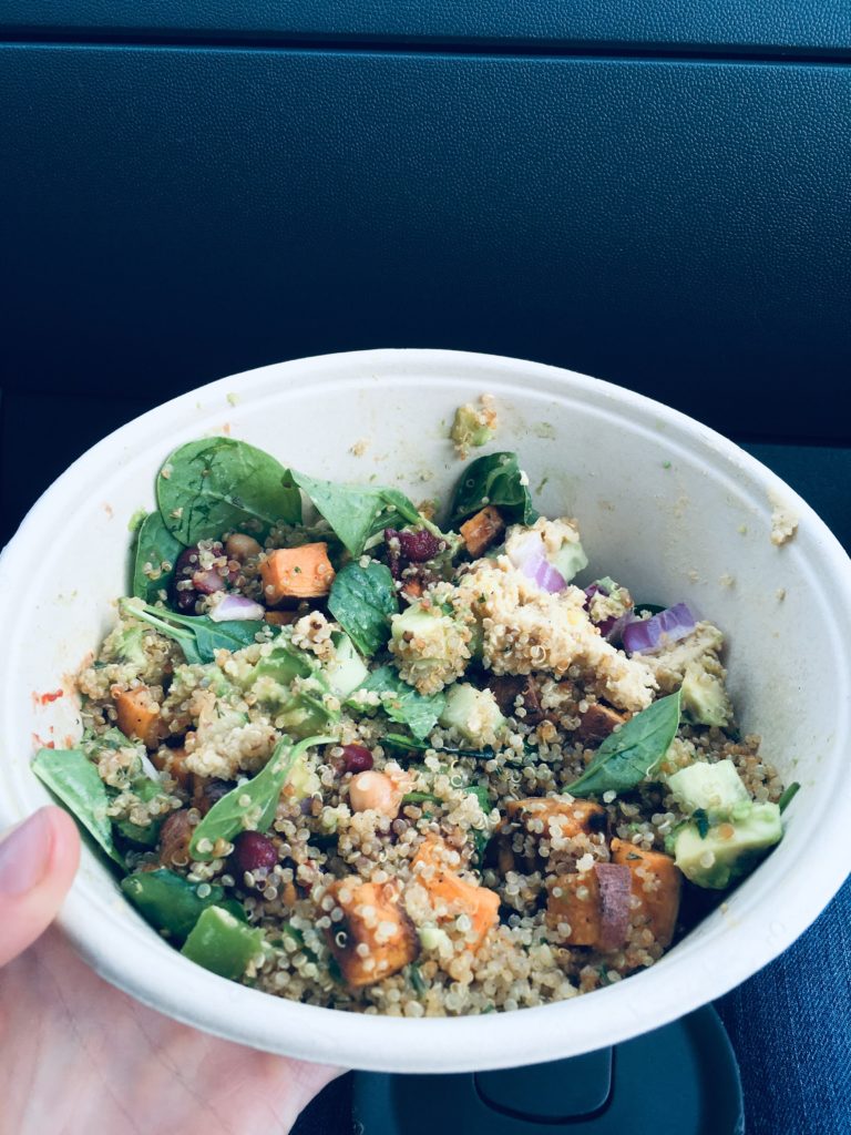 vegan quinoa sweet potato bowl