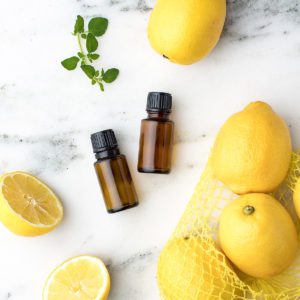winter and lemon essential oils