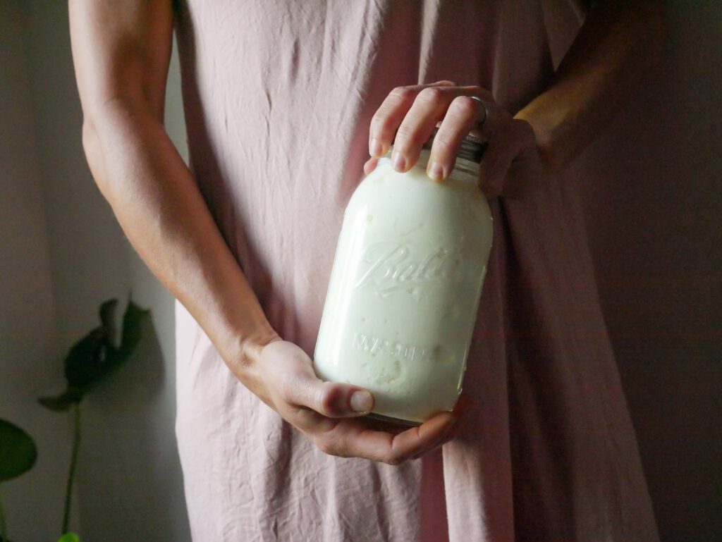 homemade instant pot yogurt in mason jar