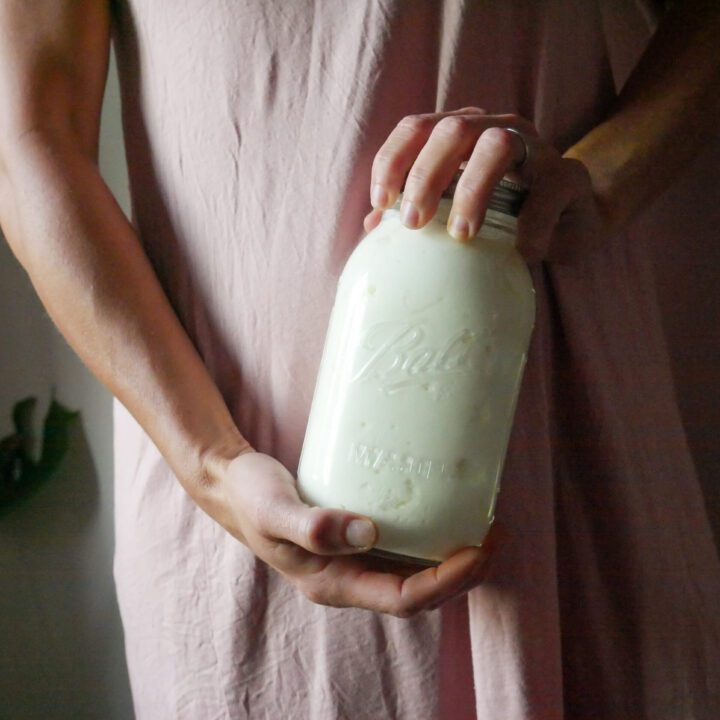 homemade instant pot yogurt in mason jar