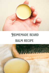 homemade beard balm recipe with beard brush