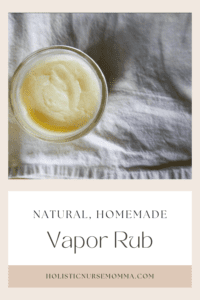 natural, homemade vapor rub