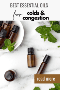 essential oil bottles for cough, colds, and congestion