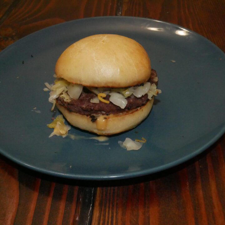 sourdough burger bun with burger