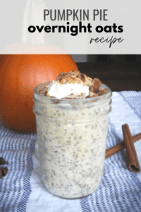 pumpkin pie overnight oats with chia seeds