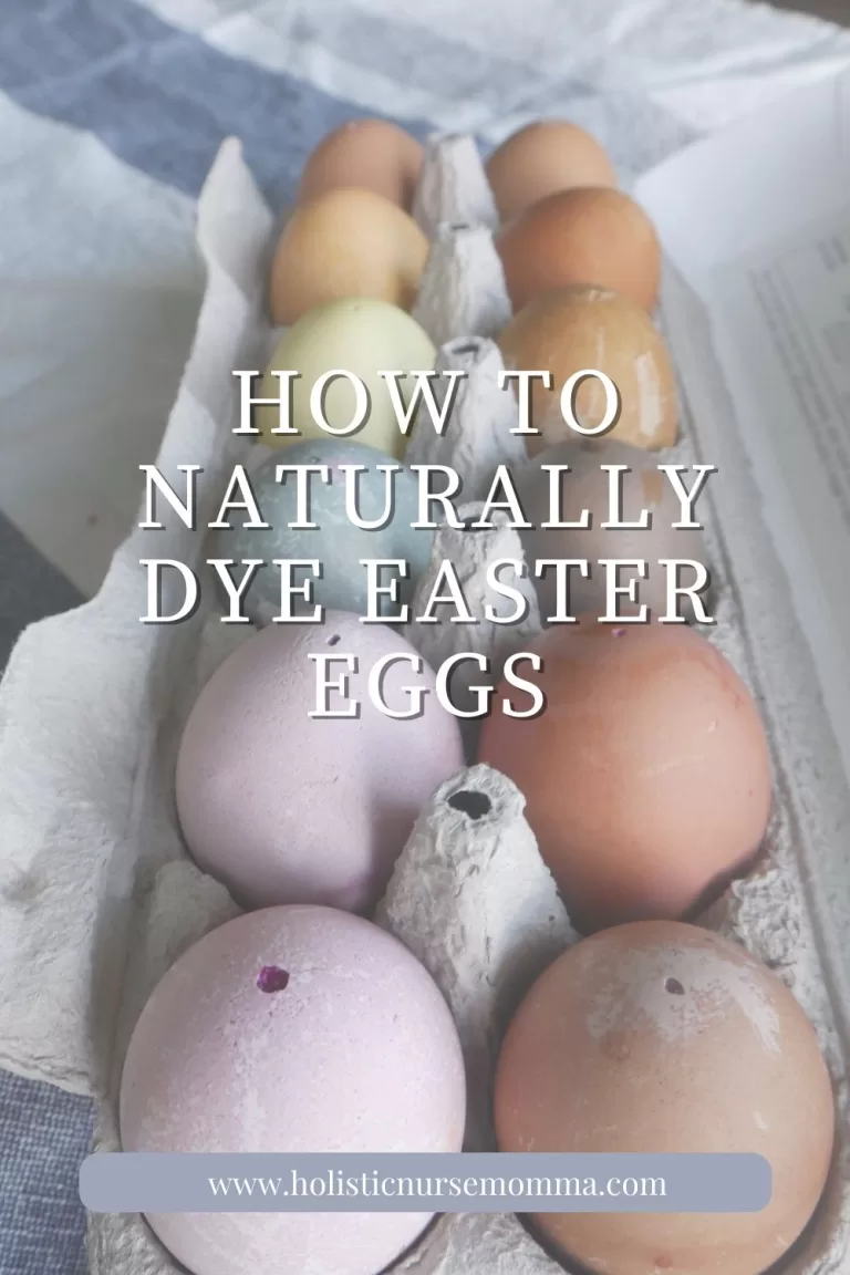 naturally dyed easter eggs in a paper carton