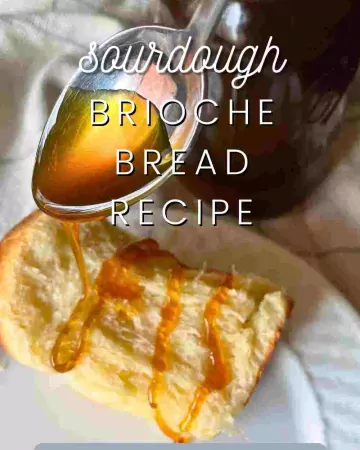 sourdough brioche bread drizzled with molasses