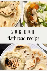sourdough flatbreads on white plates