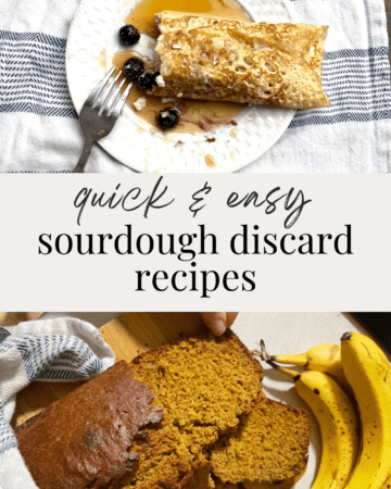 sourdough discard crepes and sourdough discard banana bread