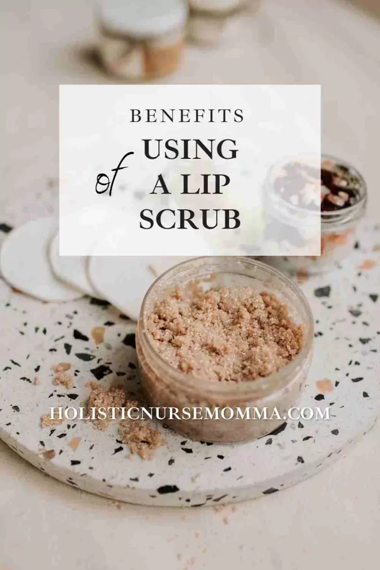 brown sugar lip scrub in small glass jar