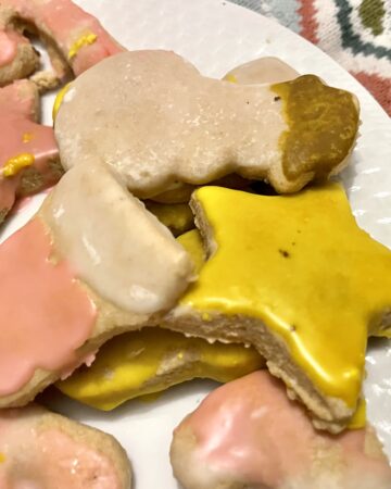 freshly milled flour sugar cookies decorated with frosting