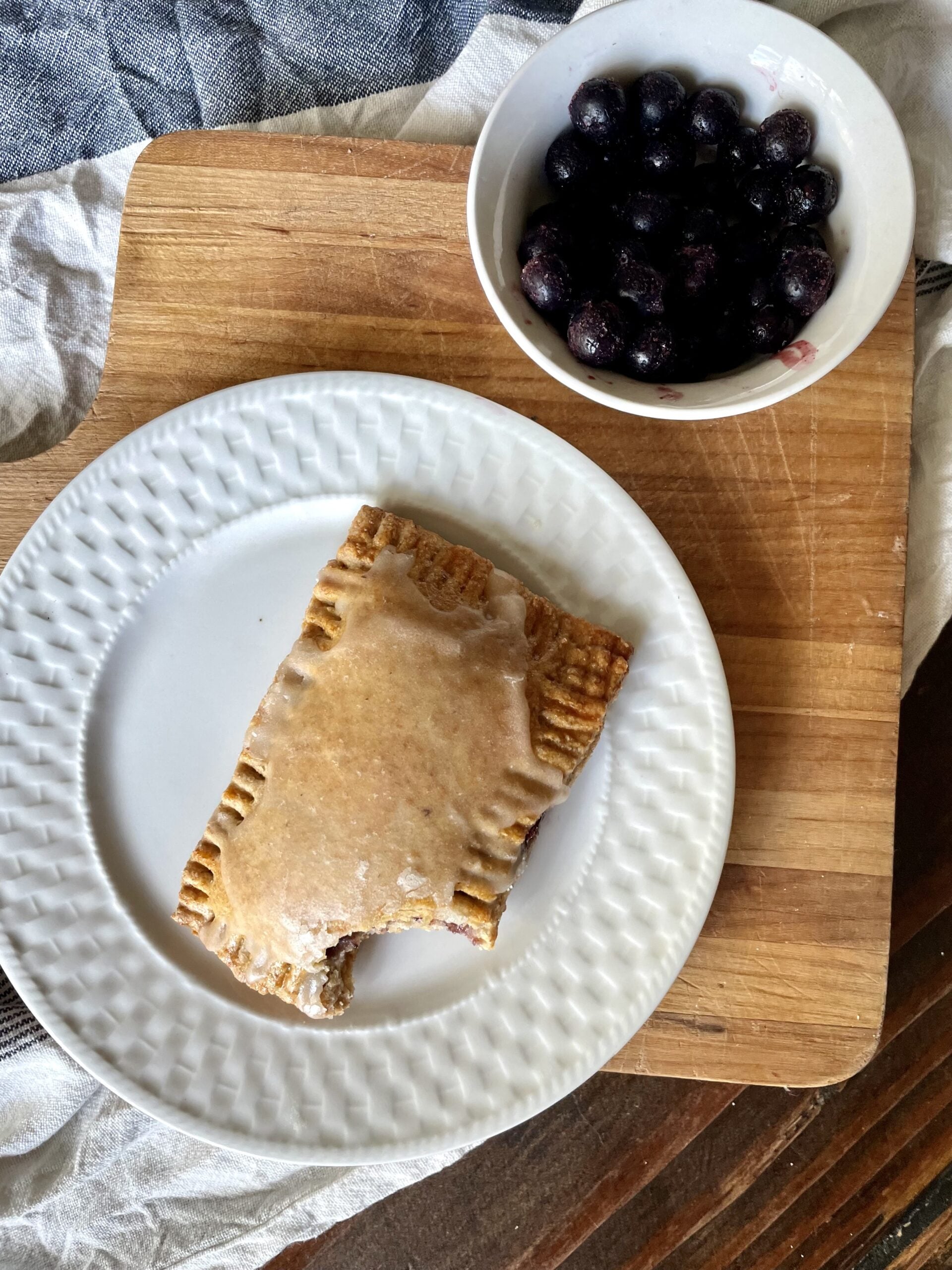 sourdough discard pop tart made with fresh milled flour missing a bite