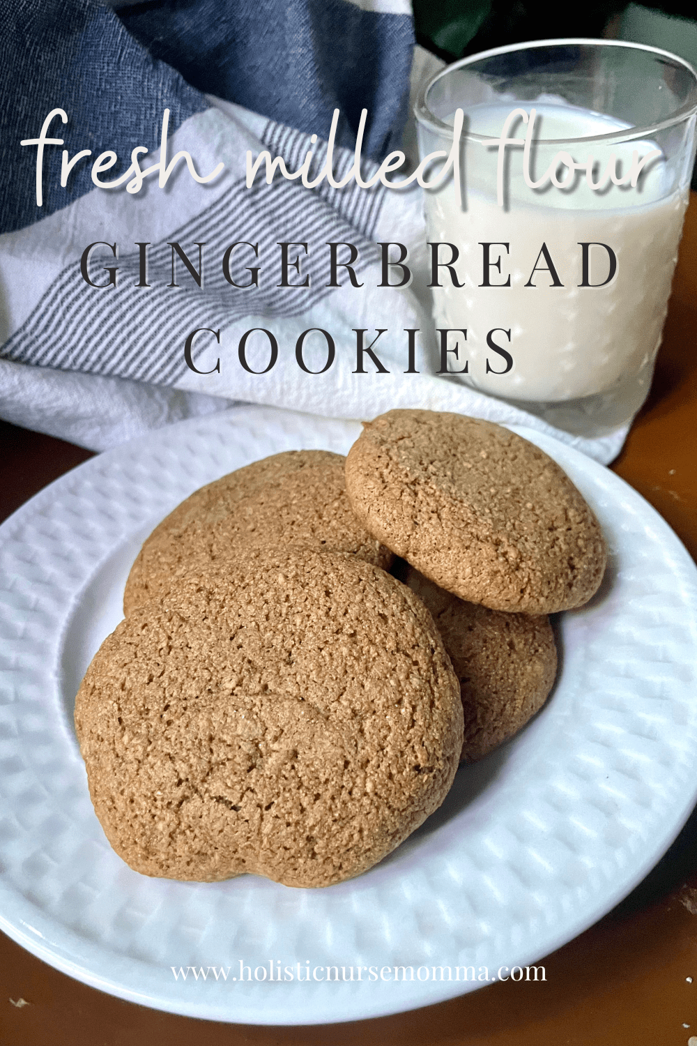 Fresh Milled Flour Gingerbread Cookie Recipe with Molasses