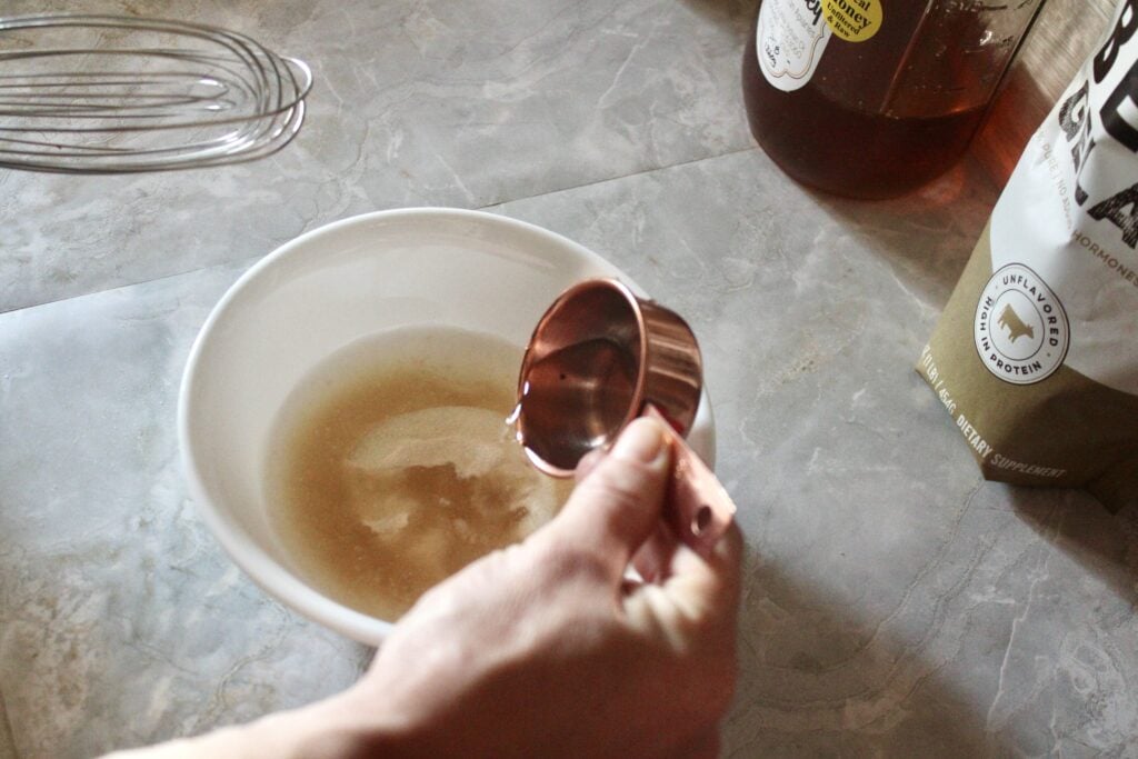blooming gelatin in water for healthy homemade jello
