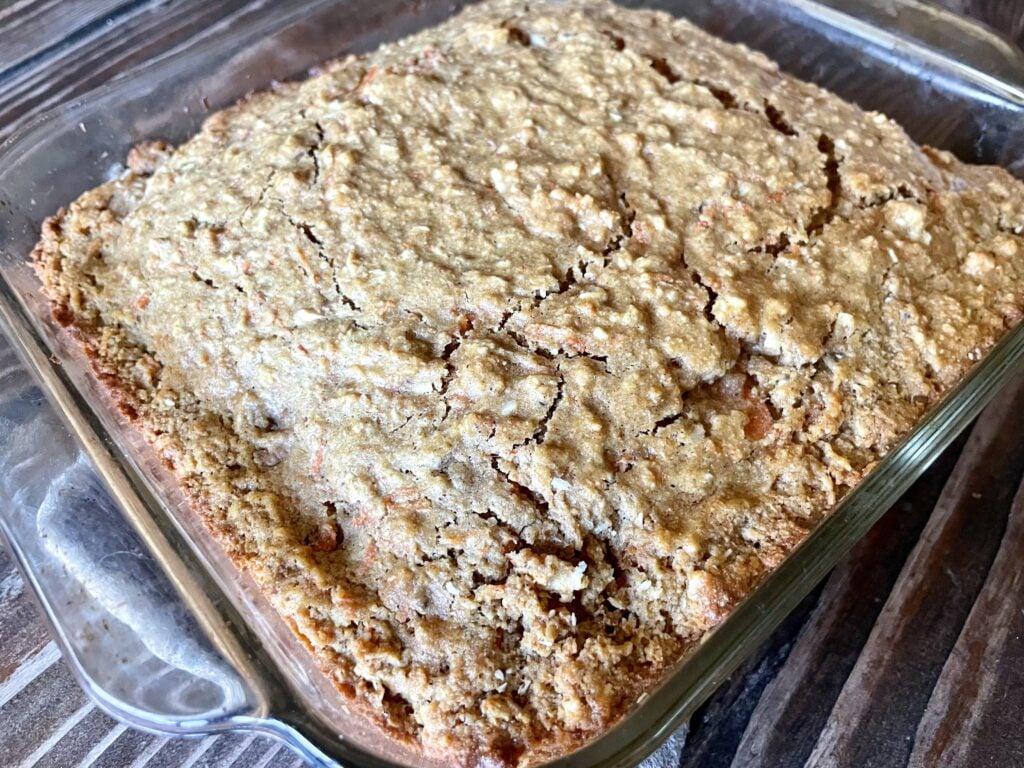 baked fresh milled flour buttermilk carrot cake with cream cheese frosting